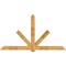 Ekena Millwork Kennewick Rough Sawn Timber Gable Bracket, Western Red Cedar, 108"W x 58"H x 6"D x 6"F, 13/12 Pitch GBW108X58X0606KEN00RWR - alternate 1